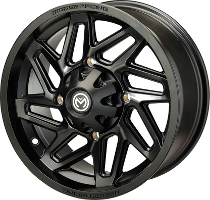 Moose Offroad 361X Front Wheel - Black Finish, 12x7 Inch, 4/156 Bolt Pattern, 4+3 Offset - Part #361MO127156MB4