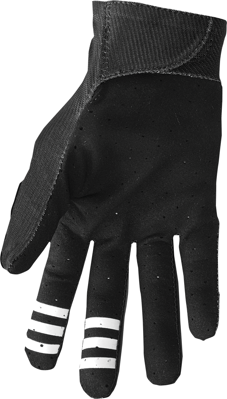THOR Mainstay Gloves Roosted 2XL - Black and White - Durable Motorcycle Riding Gloves with Perforated Clarino® Palm