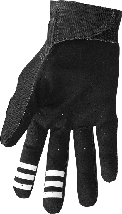 THOR Mainstay Gloves Roosted 2XL - Black and White - Durable Motorcycle Riding Gloves with Perforated Clarino® Palm