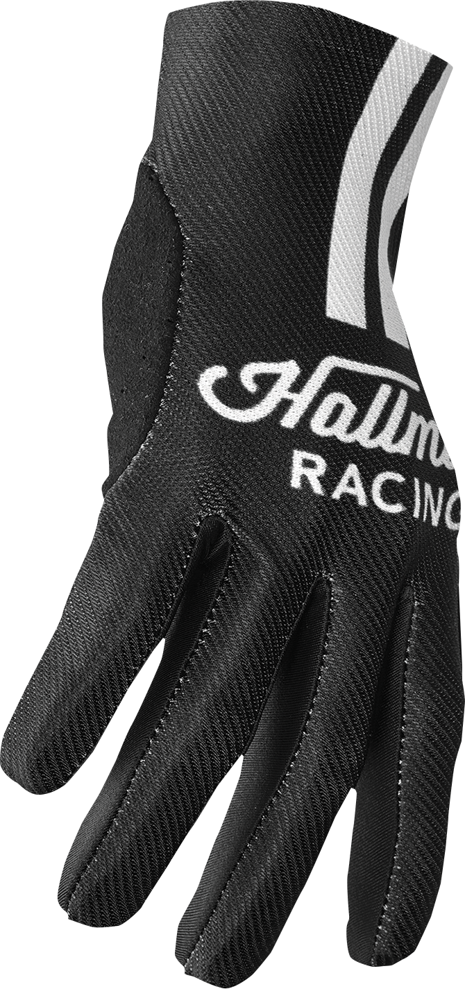 THOR Mainstay Gloves Roosted 2XL - Black and White - Durable Motorcycle Riding Gloves with Perforated Clarino® Palm