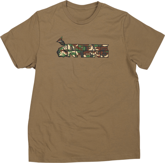 MOOSE OFFROAD Youth Camo T-Shirt - Tan - Small (Part No. 3032-3686)