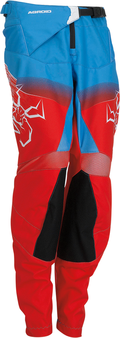 Moose Offroad Youth Agroid Pants - Red/White/Blue, Part No. 2903-2271