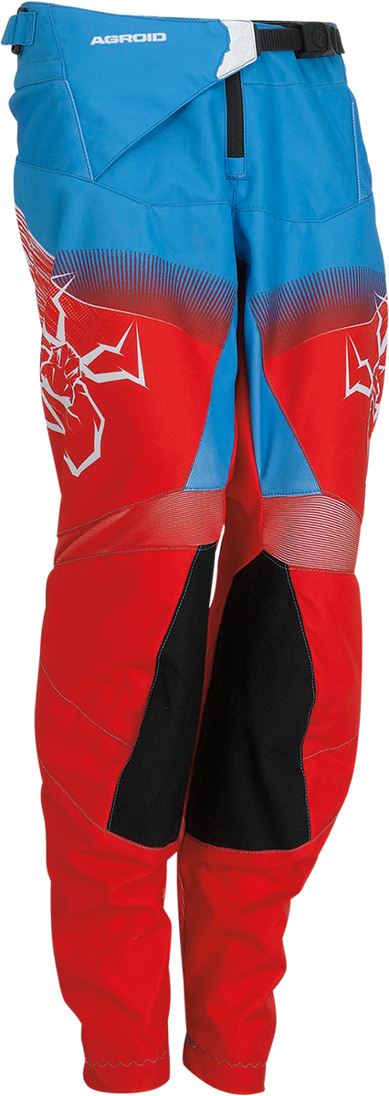 Moose Offroad Youth Agroid Pants - Red/White/Blue, Part No. 2903-2271