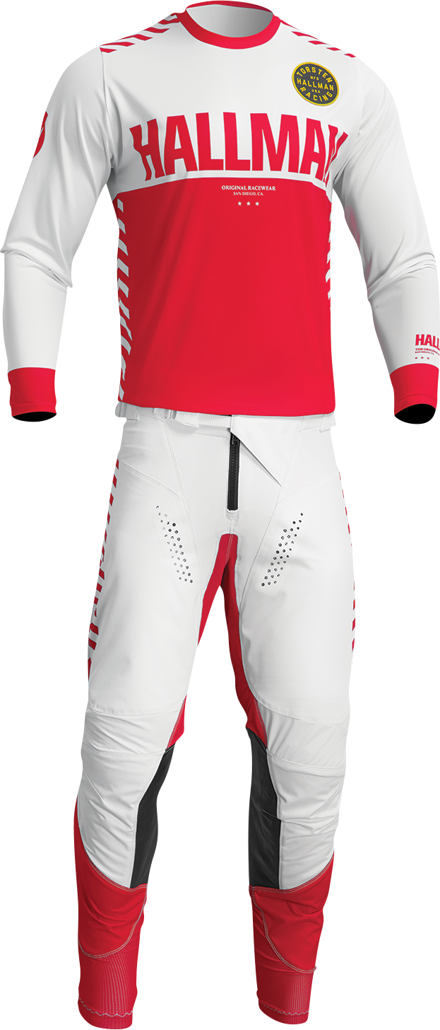 THOR Differ Slice Jersey White/Red Large 2910-7135 - Performance Motorcycle Apparel