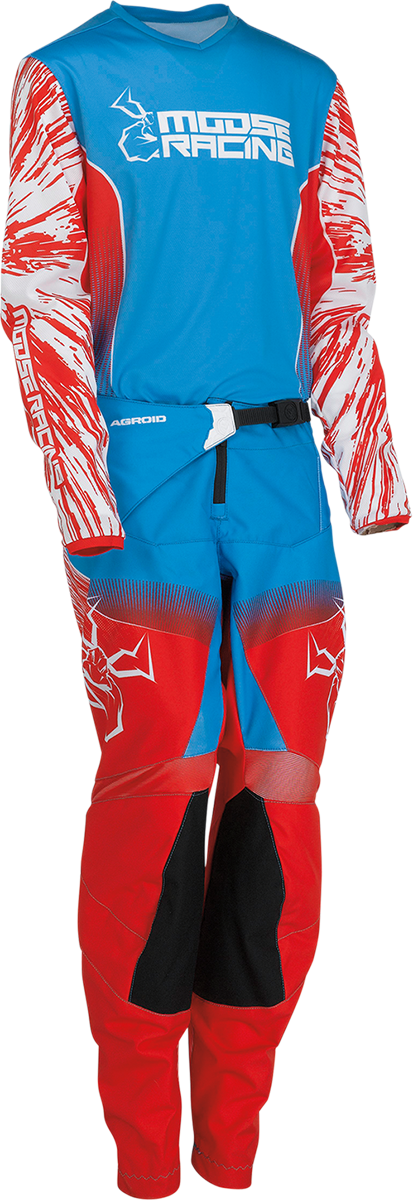 Moose Offroad Youth Agroid Pants - Red/White/Blue, Part No. 2903-2271