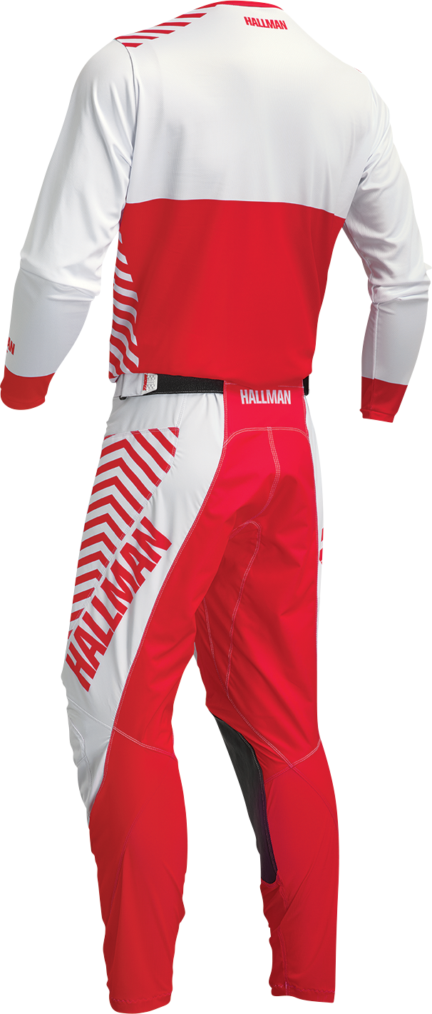 THOR Differ Slice Jersey - White/Red, Small - Durable Performance Cycling Apparel