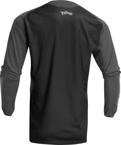 THOR Terrain Jersey Black/Charcoal Medium (Part Number 2910-7161)