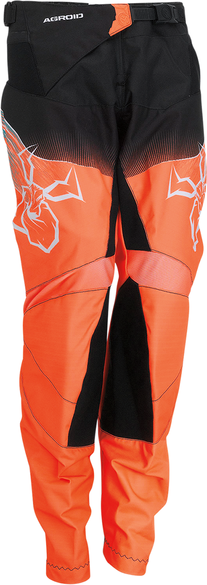 Moose Offroad Youth Agroid Pants - Teal, Orange & Black - US 28, Part #2903-2260