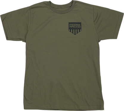 Moose Offroad Youth Salute T-Shirt - Olive, Medium (Part No. 3032-3695)