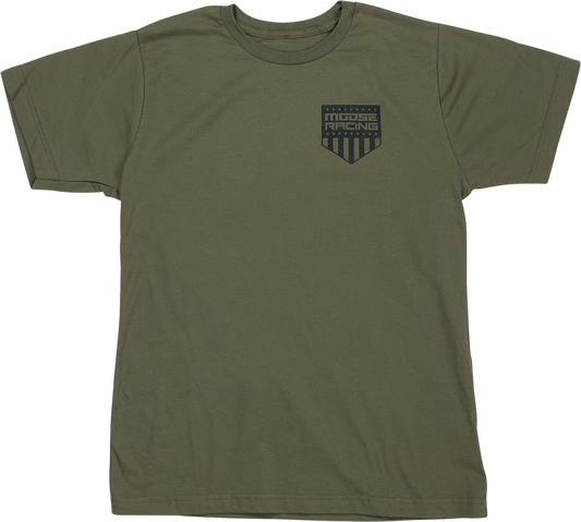 Moose Offroad Youth Salute T-Shirt - Olive, Medium (Part No. 3032-3695)
