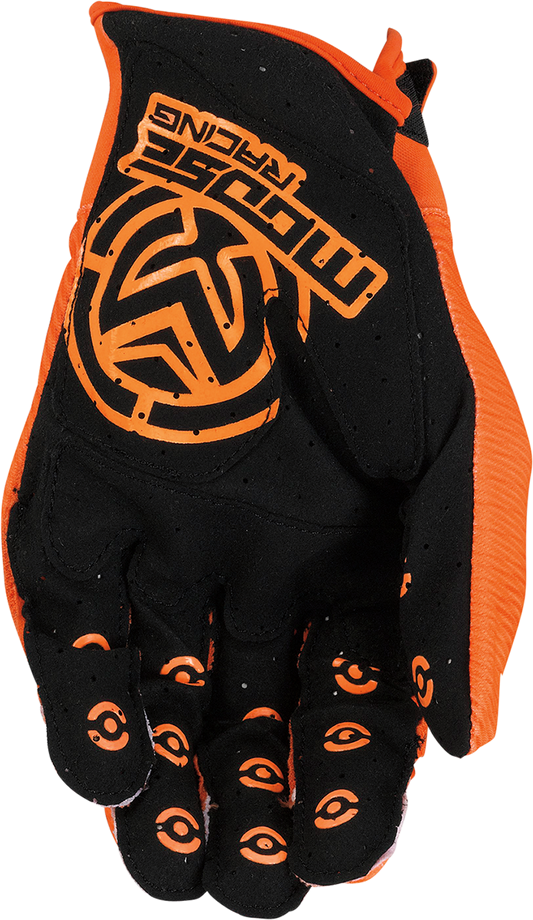 MOOSE OFFROAD MX1™ Gloves - Orange Medium with D3O® Knuckle Protection and Performance Fit