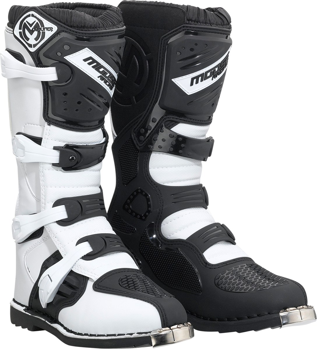 MOOSE OFFROAD Qualifier Boots Size 9 - Black and White, Part 3410-2601
