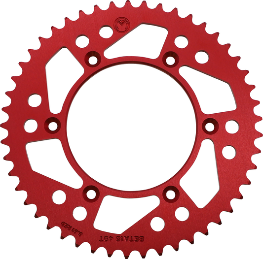 Moose Offroad 49-Tooth Aluminum Rear Sprocket, Red - Beta 1211-BET-49-13