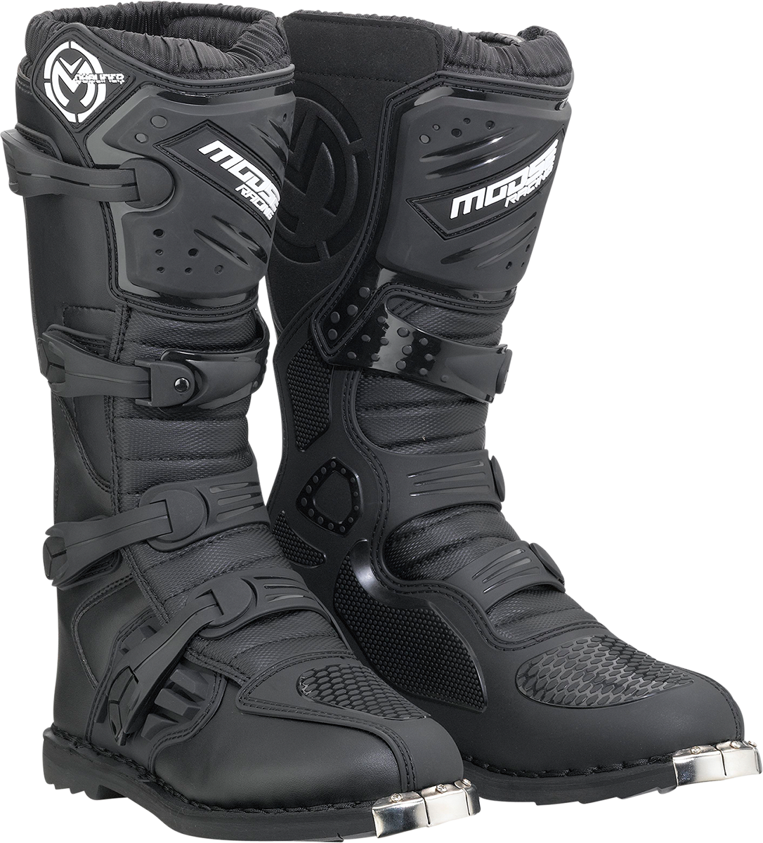 MOOSE OFFROAD Qualifier Boots Size 12 – Durable Synthetic Leather Construction with Reinforced TPU and Steel Shank Support