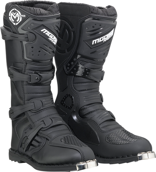 MOOSE OFFROAD Qualifier Boots Size 12 – Durable Synthetic Leather Construction with Reinforced TPU and Steel Shank Support