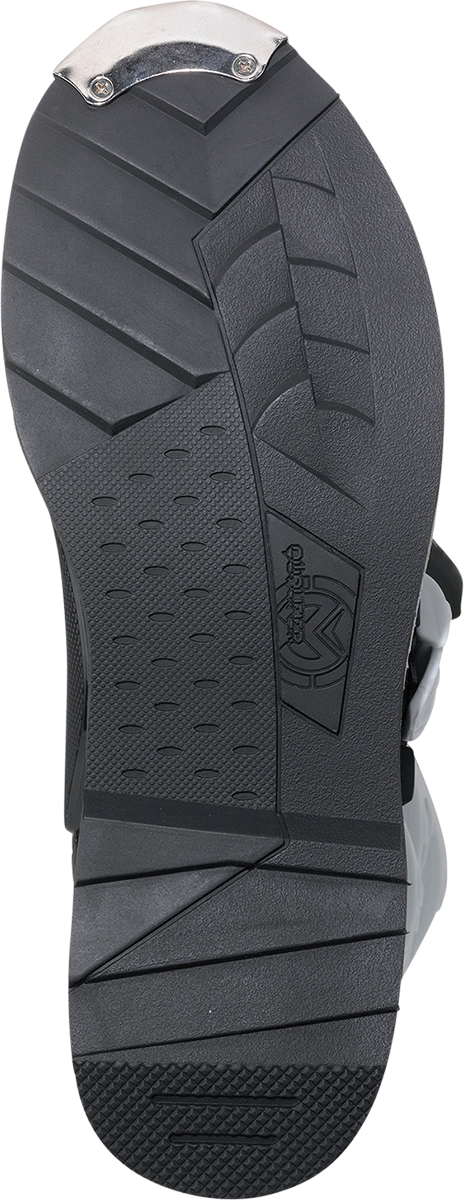 MOOSE Offroad Qualifier Boots Size 10 - Black and White with Reinforced TPU and Steel Shank