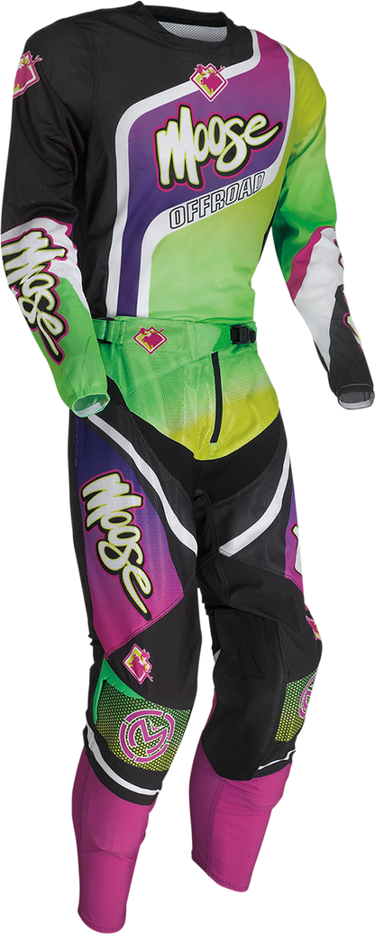 MOOSE OFFROAD Sahara Pants – Purple/Green, US 32 – Part No. 2901-10412
