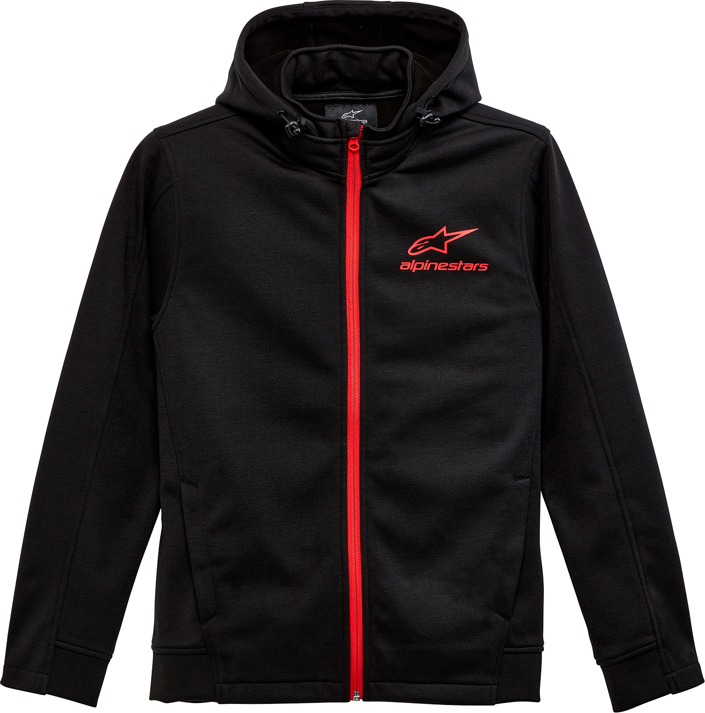 Alpinestars Zone Jacket - Black, XL - Micro Fleece Bonded Outerwear with Removable Hood