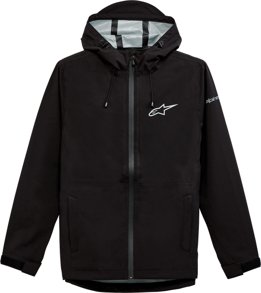 Alpinestars Omni Rain Jacket 2XL - Black with Mechanical Stretch Water Resistant Fabric