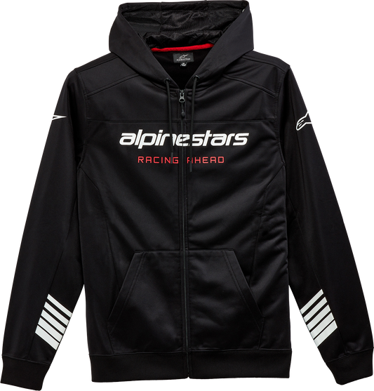 Alpinestars Session LXE Fleece Hoodie - Black/Black, Size Large, Part Number 1232-511001010L