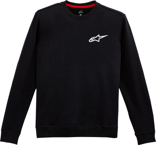 Alpinestars Ageless Crew Fleece Black XL - Comfortable Cotton-Polyester Blend