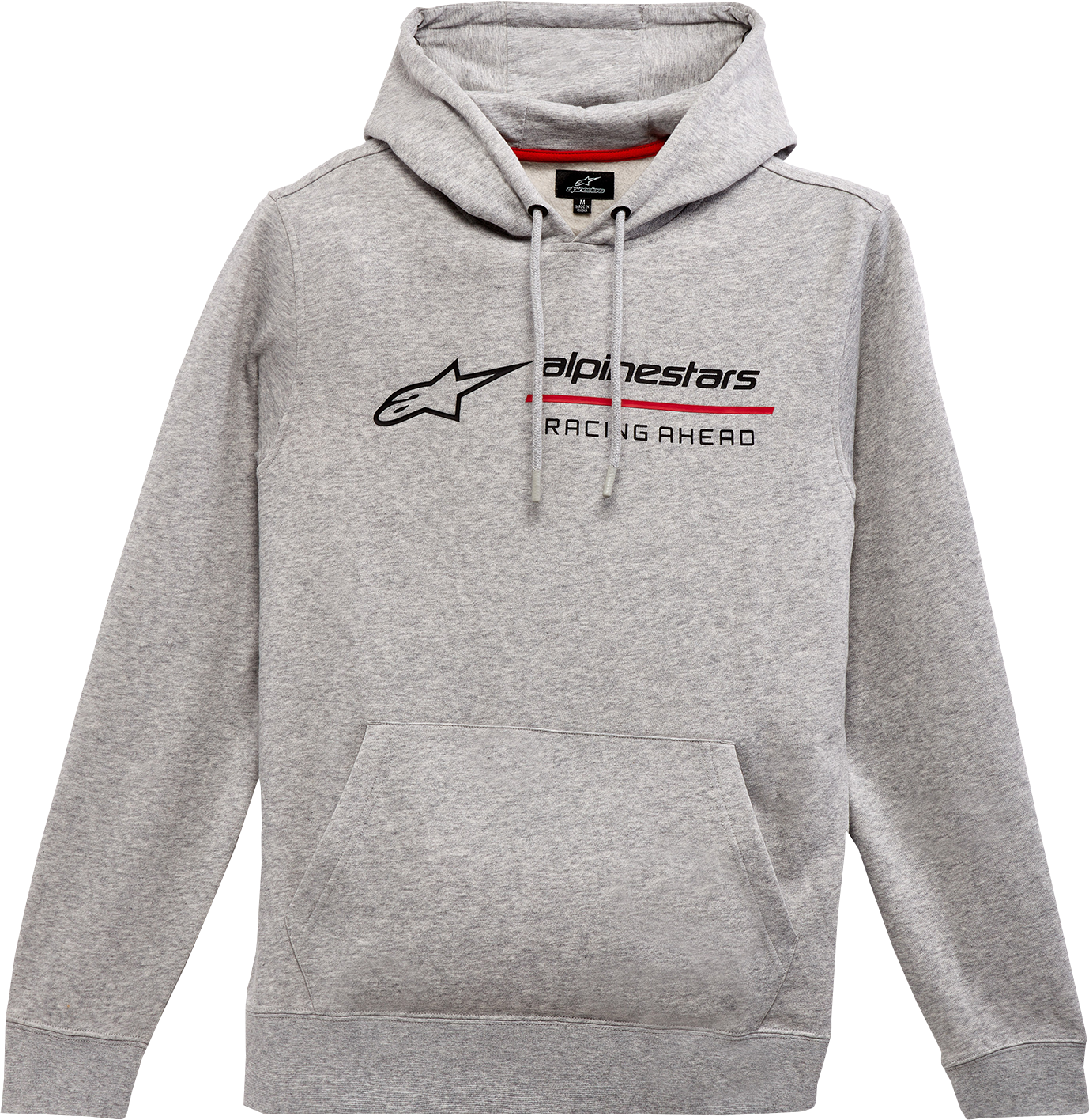 Alpinestars Linear Race Hoodie Heather Gray XL - Performance Fleece with Logo Design