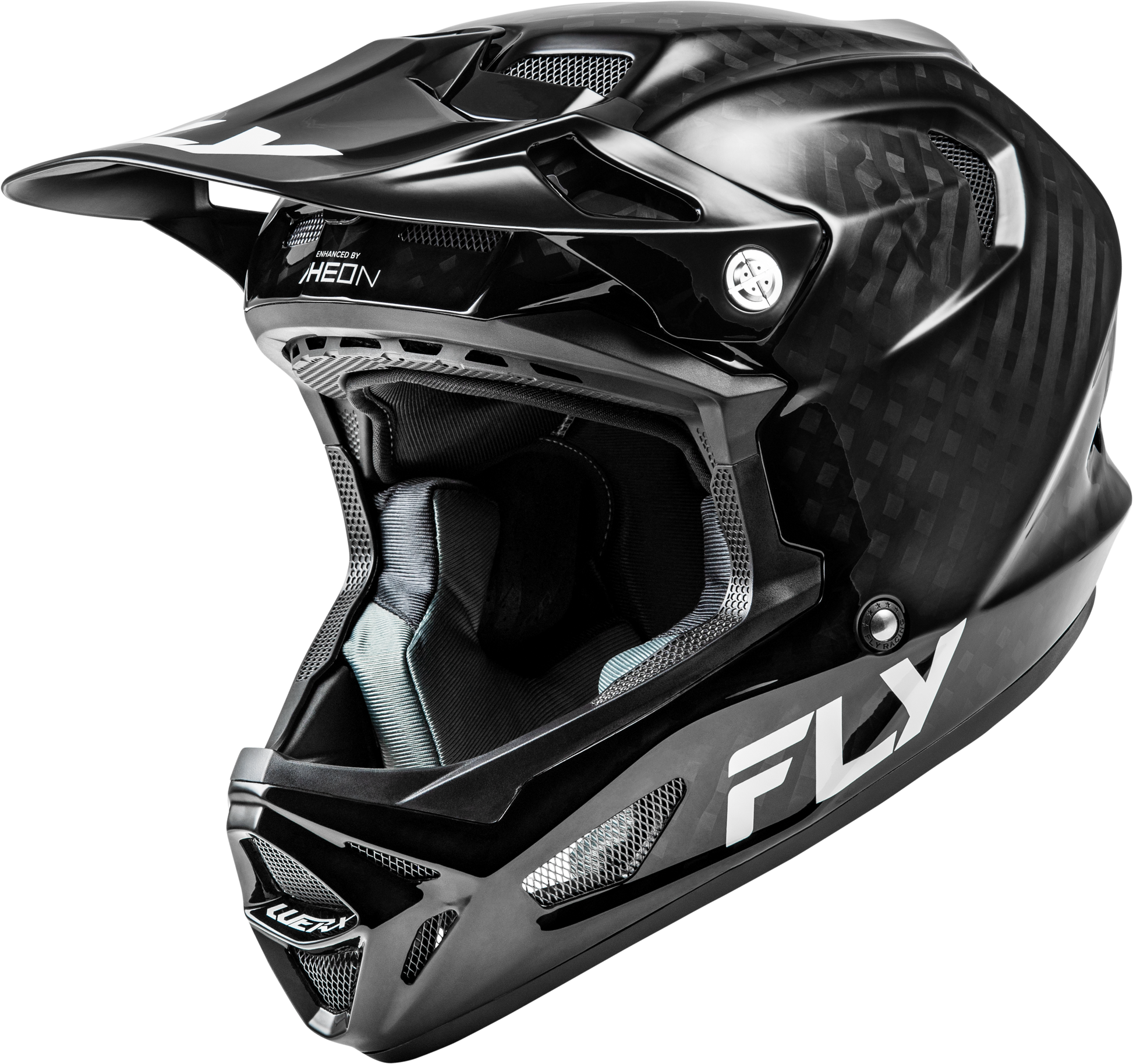 Fly Racing Werx R Carbon Helmet Black Carbon XS – Lightweight Impact-Resistant Motorcycle Helmet