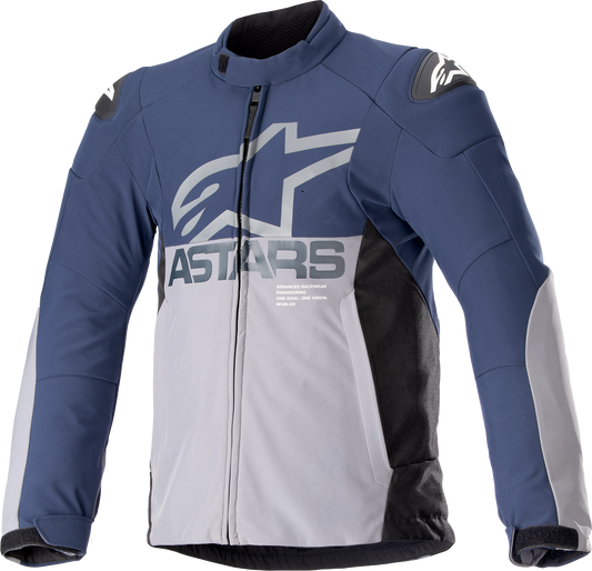 Alpinestars SMX Waterproof Jacket Night Navy/Dark Gray 2XL - Advanced Motorcycle Gear with Tech-Air® 5 Compatibility
