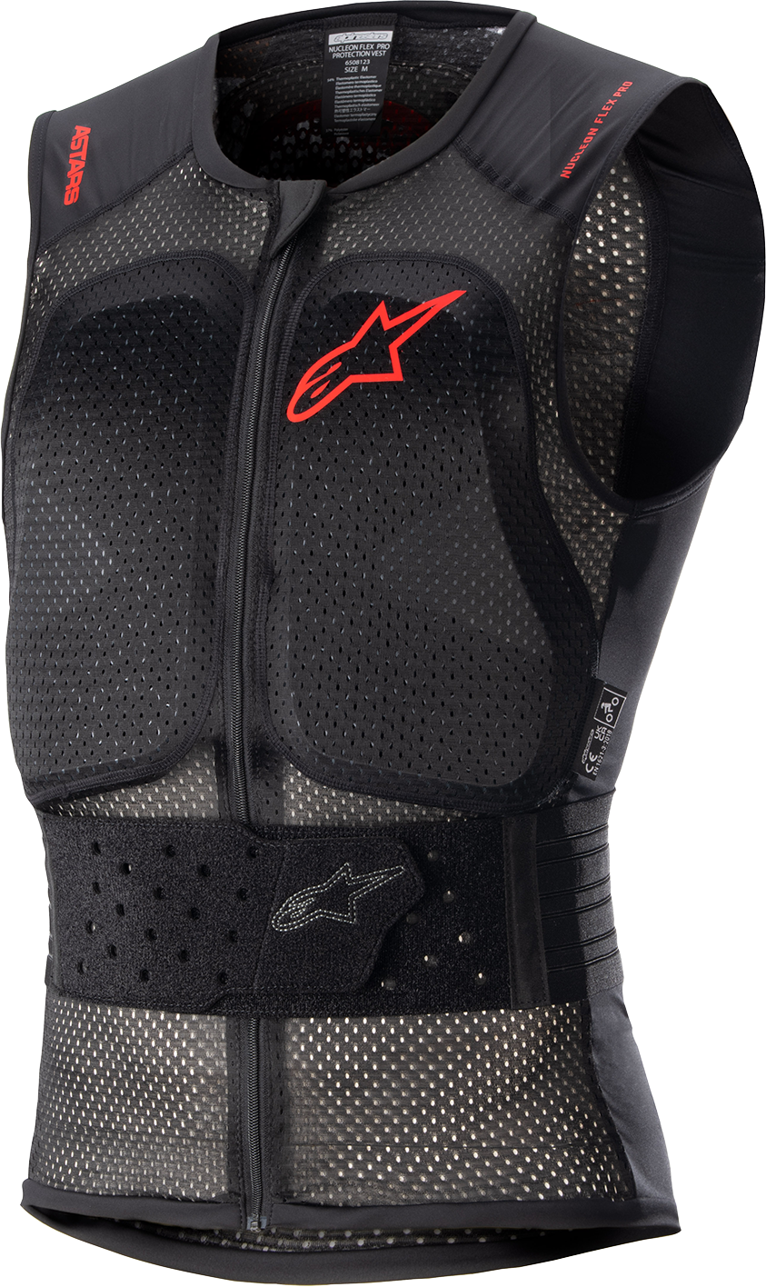 Alpinestars Nucleon Flex Pro Protection Vest - Black/Red, Medium (Part #6508123-009-M)