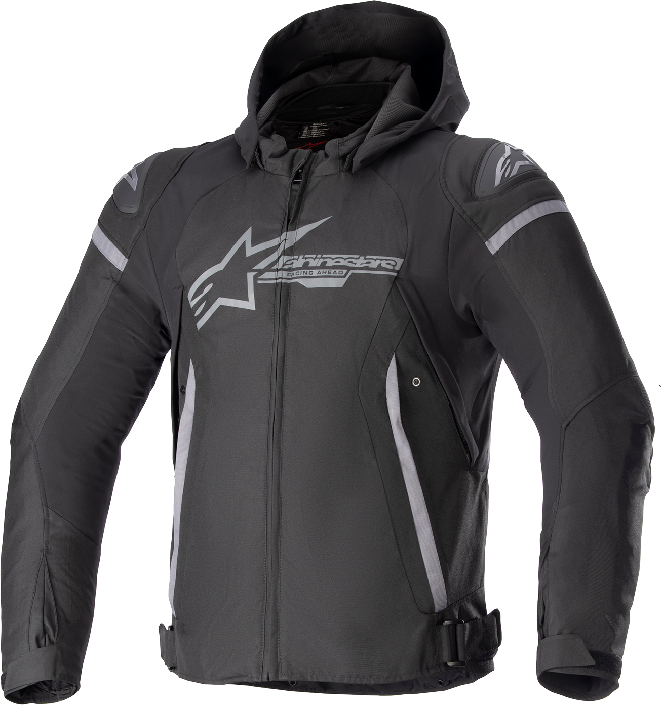 Alpinestars Zaca Waterproof Jacket - Black/Dark Gray, XL (Part No. 3206423-111-XL)