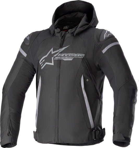 Alpinestars Zaca Waterproof Jacket - Black/Dark Gray, XL (Part No. 3206423-111-XL)