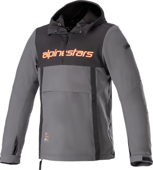 Alpinestars Sherpa Jacket Black/Gray Large 4208123-1134-L – Softshell Motorcycle Outerwear with Nucleon Back Protector Pocket