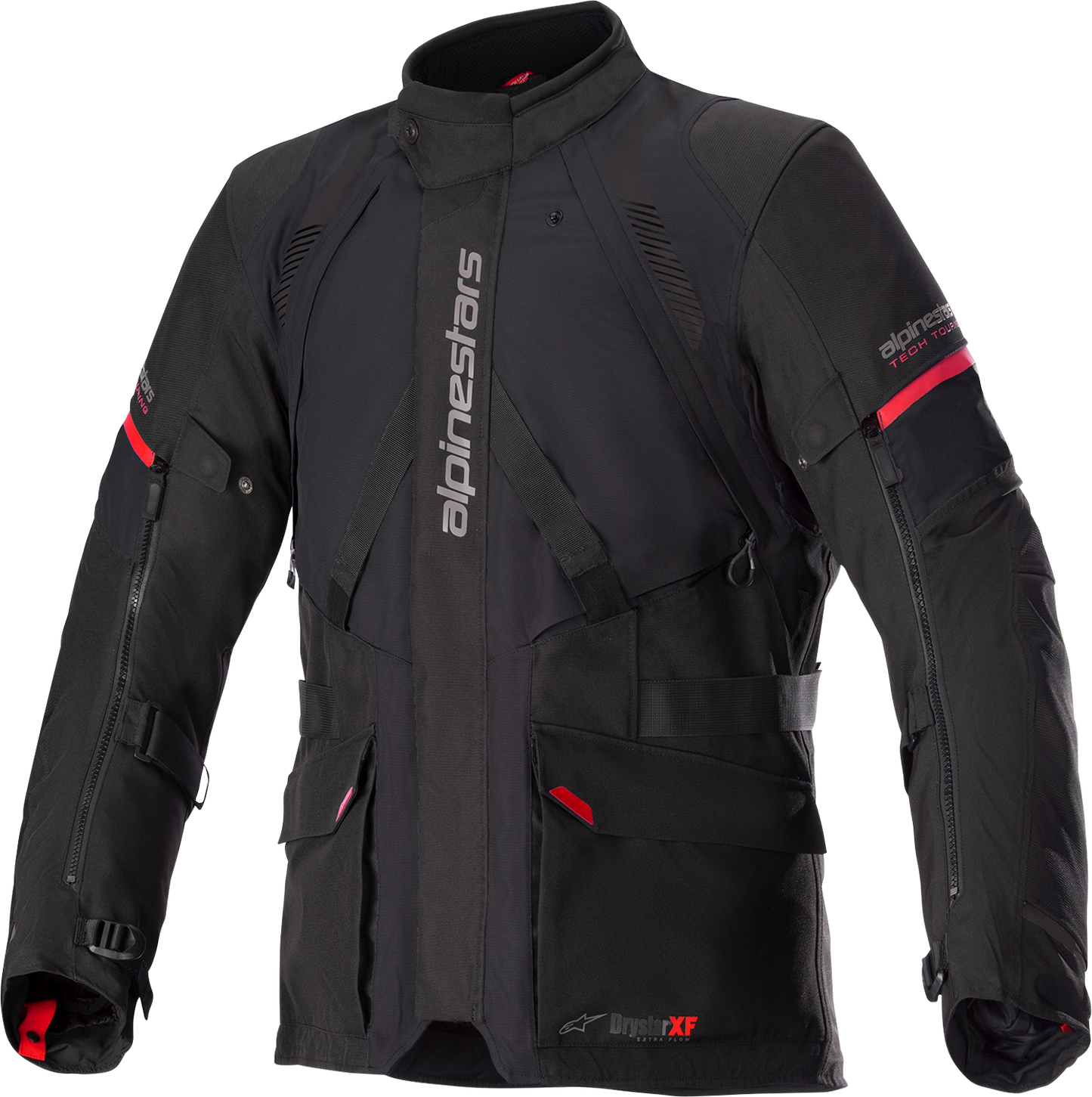 Alpinestars Monteira Drystar® XF Jacket - Black/Red Small, Durable 2L Hard Shell with Detachable Thermal Liner