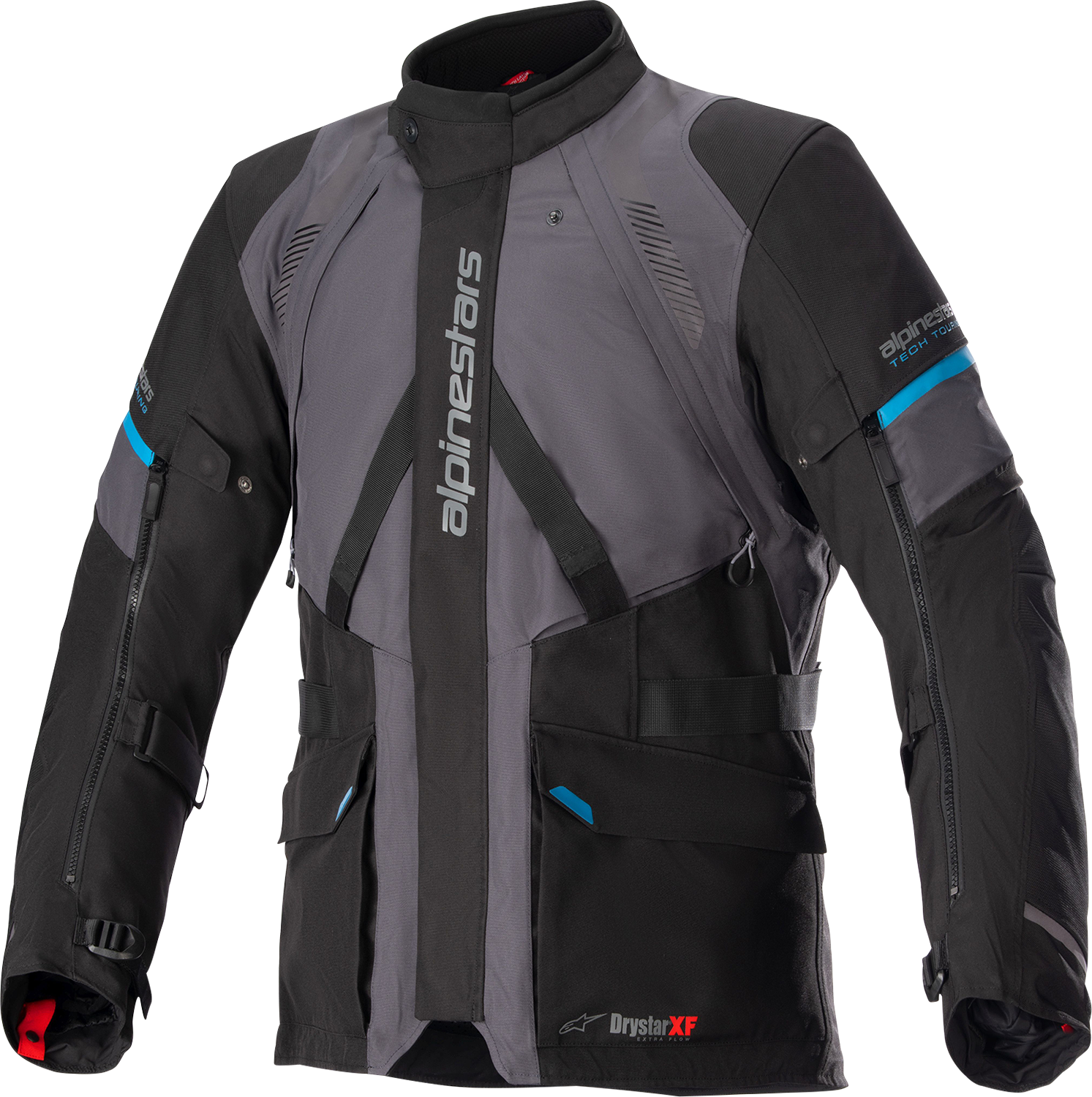 Alpinestars Monteira Drystar® XF Jacket Small - Gray/Black/Blue with Detachable Thermal Liner and Enhanced Durability