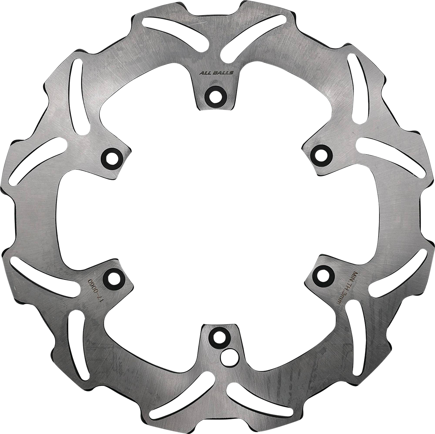 ALL BALLS Brake Rotor 18-0060 – Durable Stainless Steel with Slotted Wave Design for Optimal Cooling