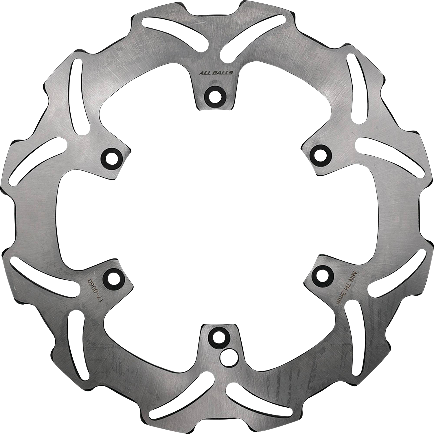 ALL BALLS Brake Rotor 18-0060 – Durable Stainless Steel with Slotted Wave Design for Optimal Cooling