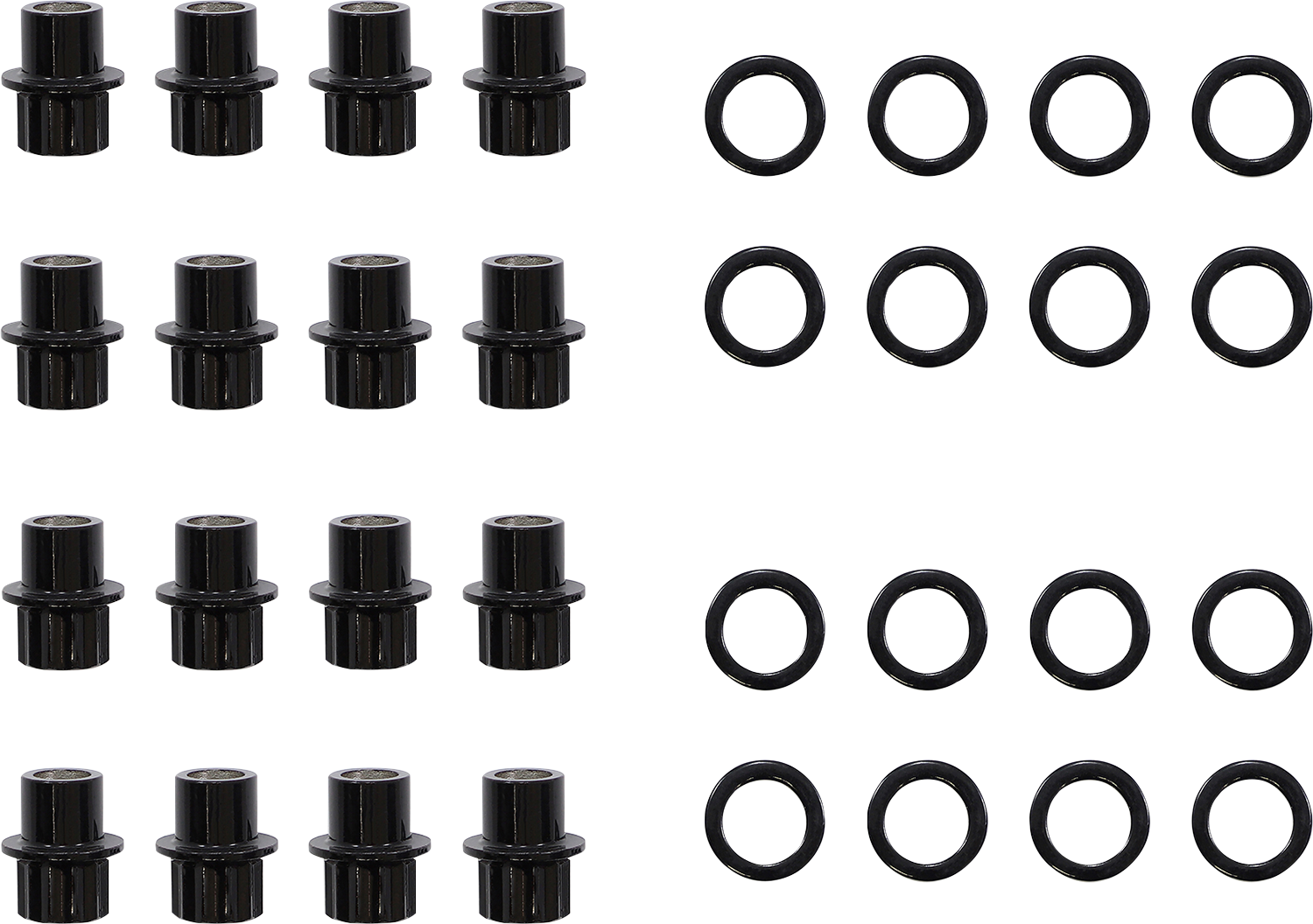 MOOSE Offroad Carbon Fiber Wheel Lug Nuts - Steel, 3/8"-24 - Pack of 16 (Part Number: LNBOET3824ASTKT)