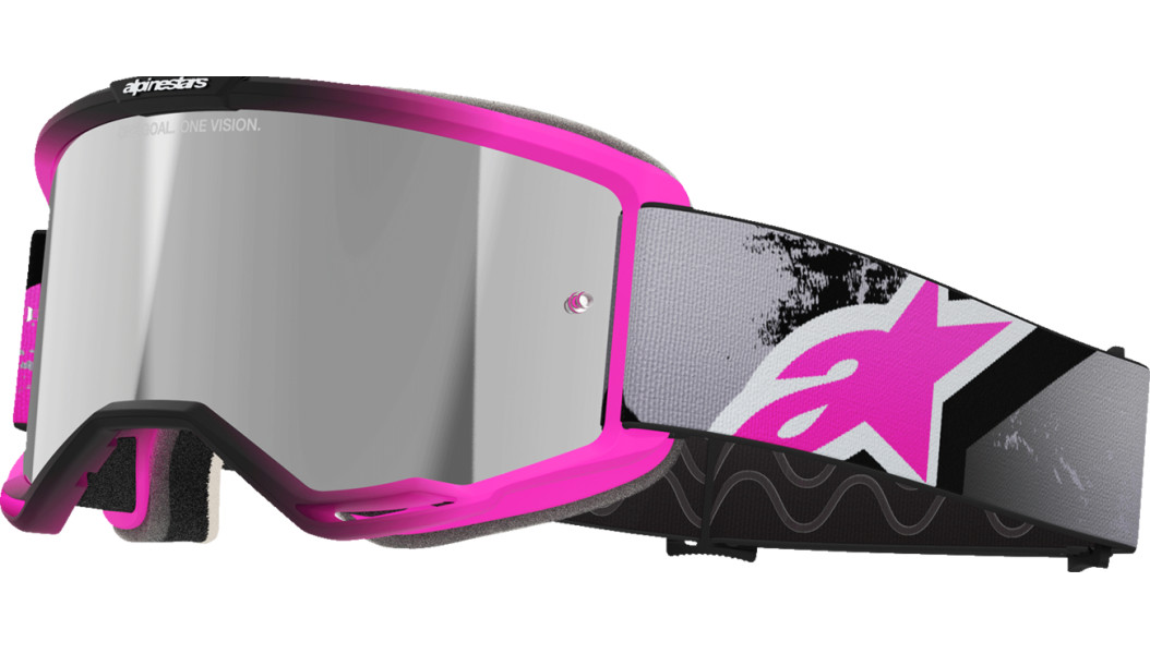Alpinestars Vision 5 Goggle Lahnd Iron Pink Fluo Mirror Silver Lens 5100626-9284-O/S