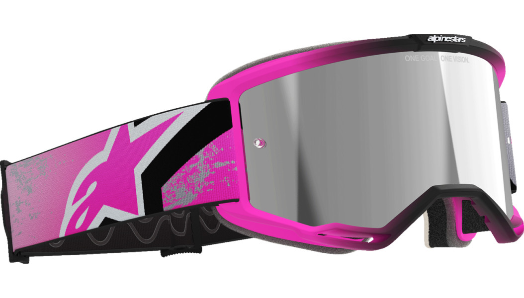 Alpinestars Vision 5 Goggle Lahnd Iron Pink Fluo Mirror Silver Lens 5100626-9284-O/S