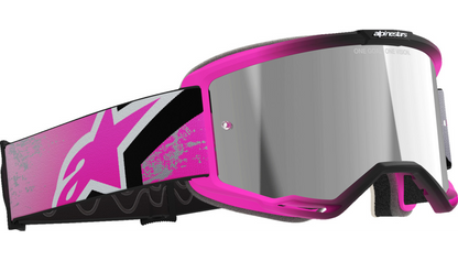 Alpinestars Vision 5 Goggle Lahnd Iron Pink Fluo Mirror Silver Lens 5100626-9284-O/S