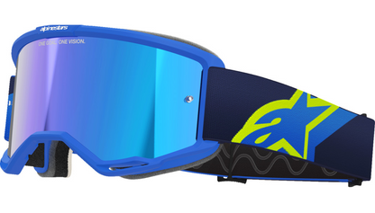 Alpinestars Vision 5 Goggle Corp Blue/Yellow w/Blue Mirror Lens 5101825-7288