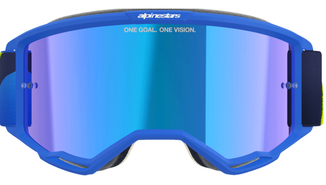 Alpinestars Vision 5 Goggle Corp Blue/Yellow w/Blue Mirror Lens 5101825-7288