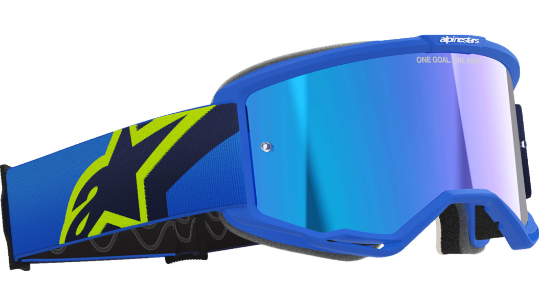Alpinestars Vision 5 Goggle Corp Blue/Yellow w/Blue Mirror Lens 5101825-7288