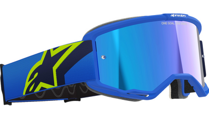 Alpinestars Vision 5 Goggle Corp Blue/Yellow w/Blue Mirror Lens 5101825-7288