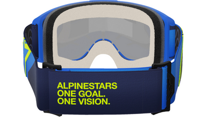 Alpinestars Vision 5 Goggle Corp Blue/Yellow w/Blue Mirror Lens 5101825-7288
