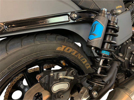 Legend Suspension Revo ARC Piggyback Shocks - 13 Inch - Black - Compatible with Harley-Davidson Dyna '99-'17 | Part No. 1310-1890