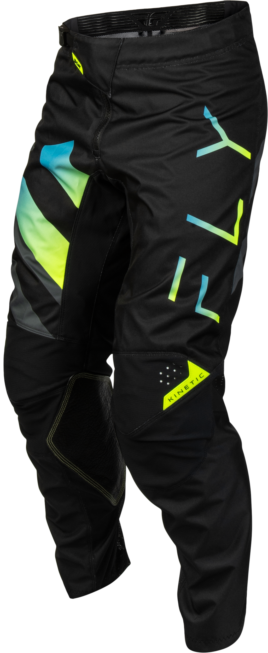 Kinetic Volt Pants Black/Grey/Teal/Yellow Sz 28