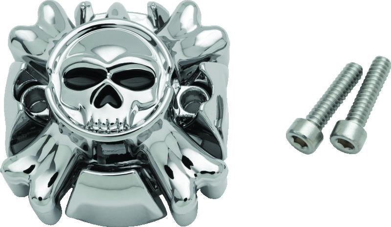 Kuryakyn Replacement Zombie Grip Emblems Without Throttle Boss Chrome - Part Number KUR6281