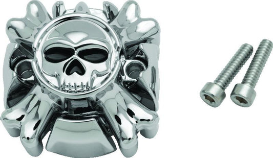 Kuryakyn Replacement Zombie Grip Emblems Without Throttle Boss Chrome - Part Number KUR6281