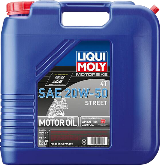 LIQUI MOLY Street 4T Oil 20W-50 - 20L | Part Number 22116